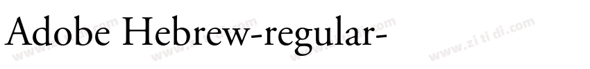 Adobe Hebrew-regular字体转换